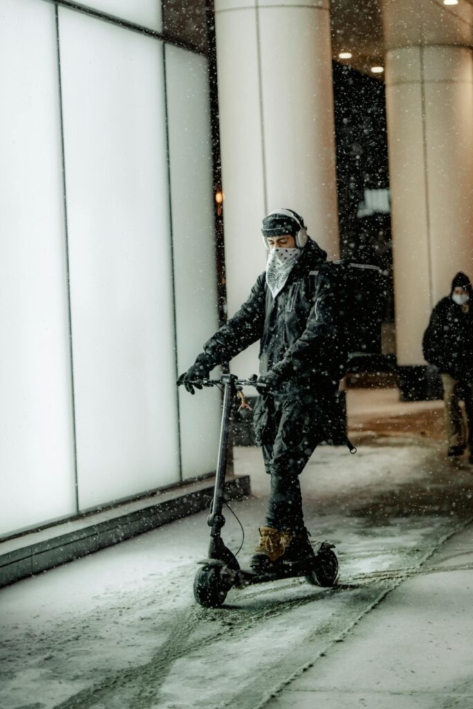 Scooter in Snow